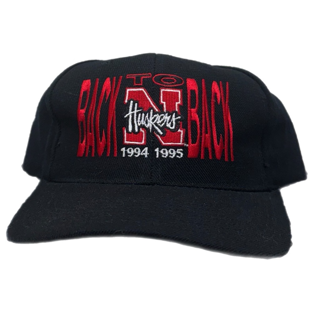 Vintage Nebraska Huskers SnapBack Back to Back 90’s Headmaster
